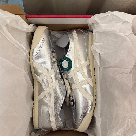 Silver Onitsuka Tiger Sneakers